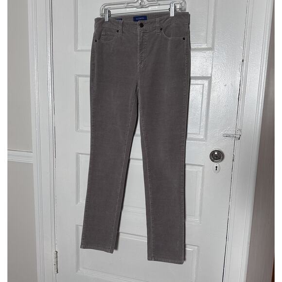 Talbots High-Waist Straight Leg Corduroy Pants Bundle Sz 4 Stretch Gray & Pink - Picture 7 of 16